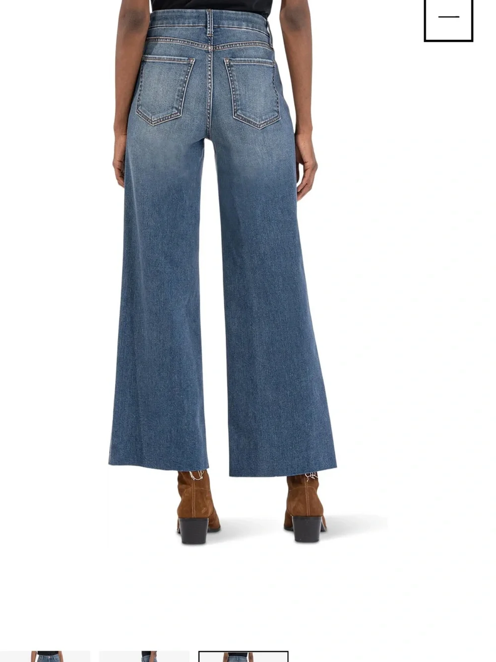 Kut from the Kloth Faded Blue Wide-Leg Jeans - Sz 0L - Picture 2 of 5